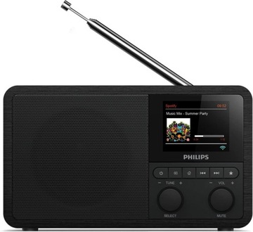 Интернет-радио Philips Audio DAB+ PR802/12, радиочасы, Bluetooth