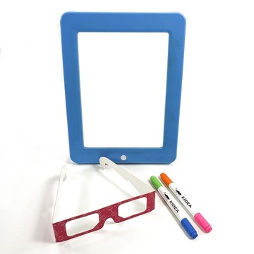 Волшебная неоновая 3D светодиодная доска синяя KIDEA