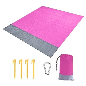 2x2.1m Waterproof Pocket Beach Mat Blanket Folding