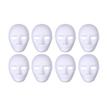 Maska Kostiumy papierowe DIY Białe