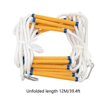 Лестница пожарная с 2 карабинами Лестница огнестойкая веревочная 12м 200кг