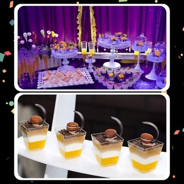 КОНТЕЙНЕРЫ ДЛЯ ЗАКУСОК ДЕСЕРТОВ 150МЛ 24ШТ КВАДРАТНЫЙ КОНТЕЙНЕР ДЛЯ ДЕСЕРТА