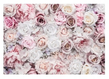 FOTOTAPETA W KWIATY RÓŻE PIWONIE DO SYPIALNI TAPETA NA FLIZELINIE 368x254