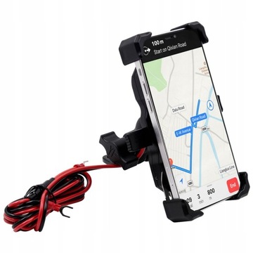 UCHWYT MOTOCYKLOWY NA TELEFON INDUKCYJNY ŁADOWARKĄ