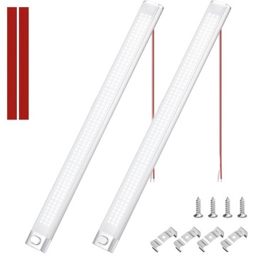 LAMPA LISTWY LED NA KABINY BUS PAKI Z WŁĄCZNIKIEM 168-LED 12V 16W 39CM 2SZT