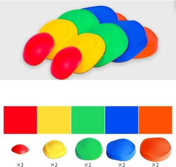 Сенсорная дорожка Разноцветные камешки для тренировки баланса 10 шт.