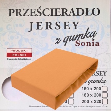 PRZEŚCIERADŁO Z GUMKĄ JERSEY GRUBE 160x200 100% BAWEŁNA POLSKIE