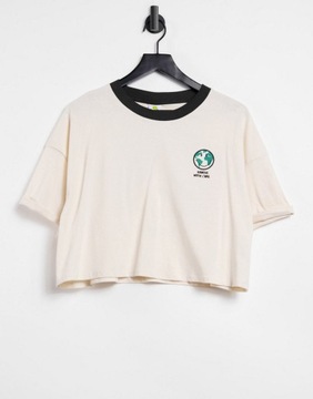 Cotton On damski krótki t-shirt z nadrukiem defekt L