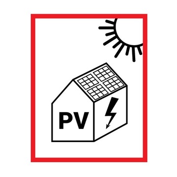 Naklejka Fotowoltaika PV 50 sztuk 5,5x7cm