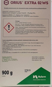 Zaprawa nasienna Orius Extra 02 WS 900 g. zaprawianie zboża