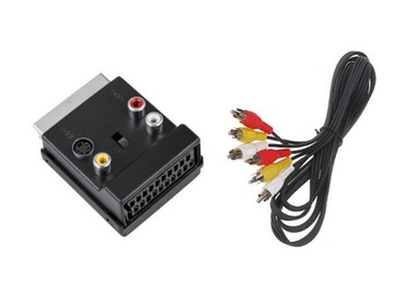 PRZEWÓD KABEL EURO SCART EUROZŁĄCZE CINCH RCA 2 m