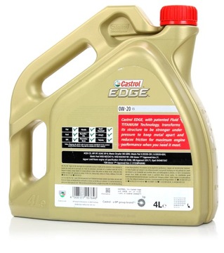 CASTROL CASTROL OIL 0W20 4L EDGE / SP / C5/C6 / GF-6 / DEX1 GEN3 / STJLR.0