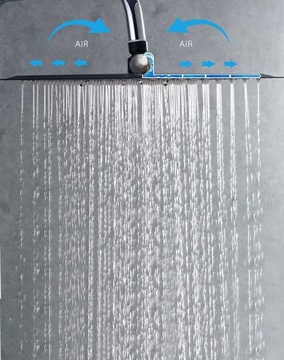 Черный душ душ душ 25 см квадратный душ