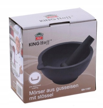 Металлическая ступка Kinghoff 200 г черная