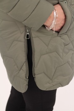 Женская осенняя стеганая одежда с переходом с капюшоном большие размеры