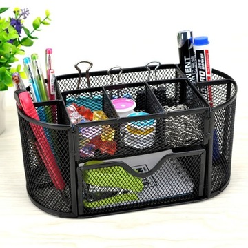 МЕТАЛЛИЧЕСКИЙ НАСТОЛЬНЫЙ ОРГАНАЙЗЕР ДЛЯ ИНСТРУМЕНТОВ С 9 ОТДЕЛЕНИЯМИ для заметок и ручек