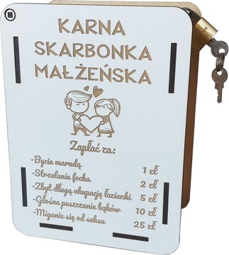 Skarbonka Małżeńska Karna Prezent Rocznica Ślubu