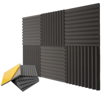 Sada Klinů Samolepících akustických panelů 4 cm pyramida 6 Ks.