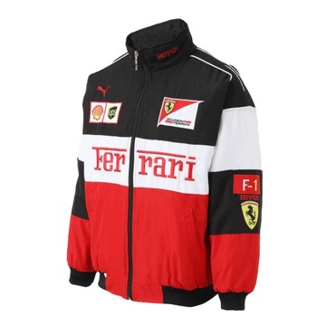 Kurtka Ferrari Vintage F1 Wyścigowa Bomberka Biała M