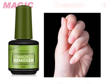 Magic Gel Nail Polish Remover. Usuwa Żelowy ZZQ 2×15ml