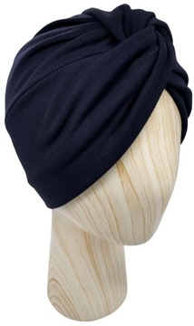 Czapka Turban Twist bawełniany Jersey Czarny