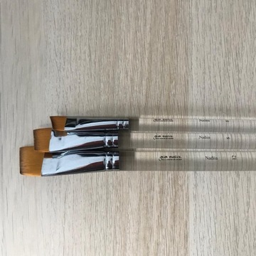 GrimMaster Nadia диагональная плоская синтетическая кисть №12.