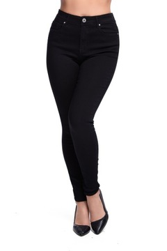 KLASYCZNE SPODNIE JEANS GOODIES CZARNE DAMSKIE RURKI _ M/38