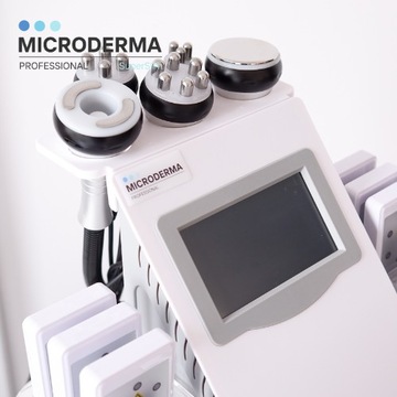 МИКРОДЕРМА СУПЕРСЛИМ | 6В1 КОМБИНИРОВАННЫЙ ЛИПОЛАЗЕР RF ВОЛНЫ ДЕРМО-МАССАЖ КАВИТАЦИЯ