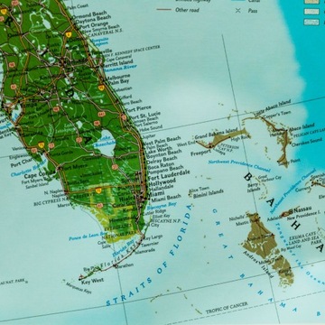 Настенная карта США «КОРК» ПИНБОРД