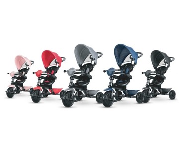 Трехколесный велосипед 4в1, детский катание, колеса из пенопласта Cosy Qplay Grey