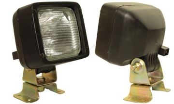 Lampa robocza z żarówką H3 55W 12V halogen kwadratowy z mocowaniem