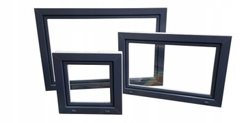 OKNO 1200 x 900 PIWNICZNE INWENTARSKIE ANTRACYT