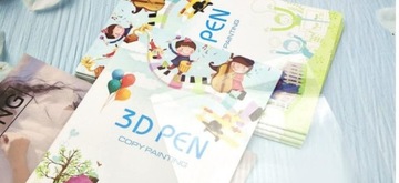 КНИГА С ШАБЛОНАМИ 3D-РУЧКИ 40 СТРАНИЦ 3D-УЗОРЫ ДЛЯ ДЕТЕЙ
