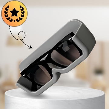 Uchwyt szary półka ścienny na okulary organizer do przechowywania okularów