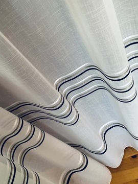 Штора ГОРИЗОНТАЛЬНЫЕ ЛЬНЯНЫЕ ПОЛОСКИ 260х600 Туннель Лягушки ПРЕМИУМ