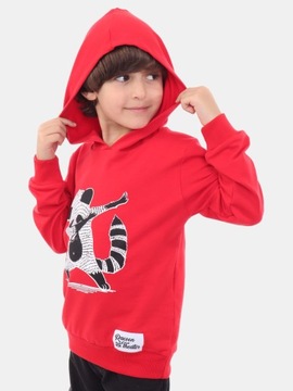 BLUZA DZIECIĘCA CHŁOPIĘCA DRESOWA czerwona 122