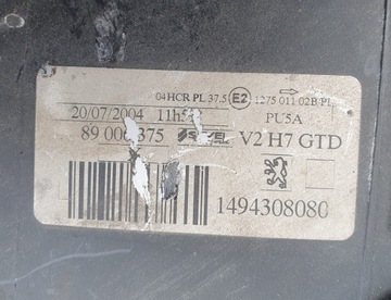 PEUGEOT 807 03-06R SVĚTLO LEVÝ PŘEDNÍ EVROPA 1494308080