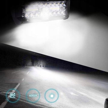 СВЕТОДИОДНАЯ ГАЛОГЕННАЯ РАБОЧАЯ ЛАМПА 120ВТ 12-24В IP67 2 ШТ.