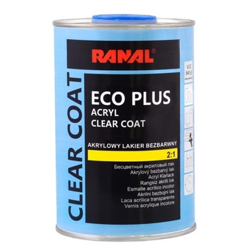 LAKIER AKRYLOWY BEZBARWNY ECO PLUS 2+1 0,75L RANAL
