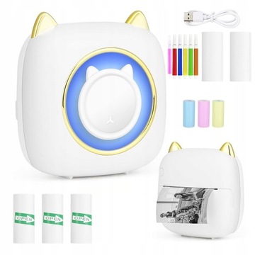 Мини-портативный термопринтер C23 BT LED со светодиодной подсветкой