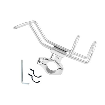 -Stainless steel fishing rod holder. Clamp