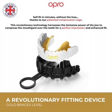 Капа Opro UFC Gold GEN2 Braces Black/Silver (для брекетов)
