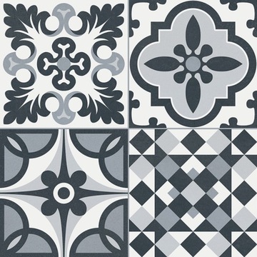 Плитка Heritage Black в стиле пэчворк 33,15x33,15 - 1 коробка (12 шт) красивый керамогранит