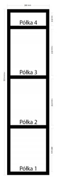 Regał uchwyt 4 półki loft industrial wspornik meta