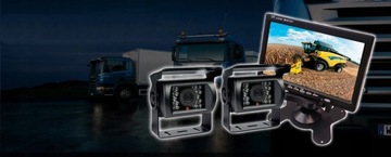 2x KAMERA COFANIA MONITOR 7 CALI DIODY IR 6M BUS