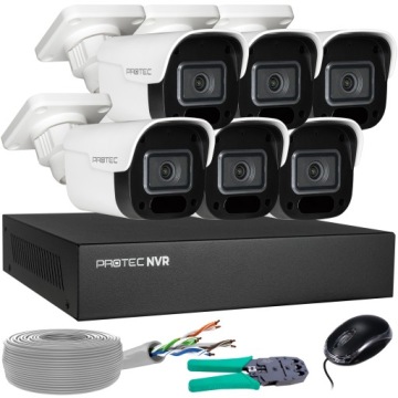 Sada monitorování 6 kamer Ip PoE 4Mpx s mikrofonem náhled bez hdd