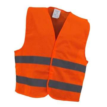 Kamizelka Odblaskowa Bezpieczeństwa Fluorescencyjna na Rzep POM, XL