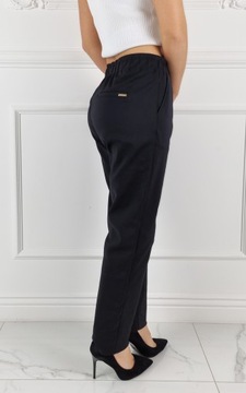 #ELEGANCKIE DAMSKIE SPODNIE - GUMKA DŁUGIE WIĄZANE