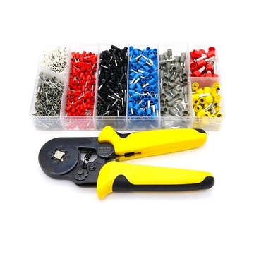 ОБЖИМНАЯ МАШИНА ДЛЯ СОЕДИНИТЕЛЕЙ ДЛЯ ОБЖИМКИ КОНЦОВ КАБЕЛЕЙ + 1200 ВТУЛОК