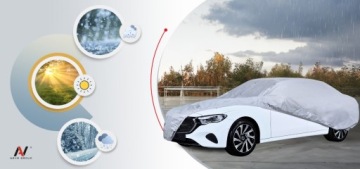 Автомобильный чехол S1 Coupe 380-405 Practic авто брезент 3 слоя полосы